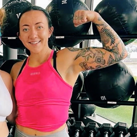 NoBull Neon Hot Pink Ribbed Racerback Tank - Picture 4 of 4